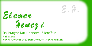 elemer henczi business card